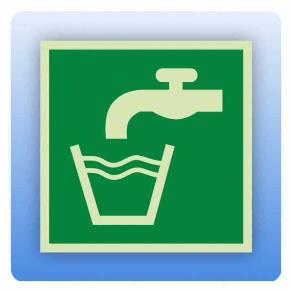 Rettungszeichen E015 Trinkwasser ISO 7010