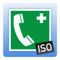 Aufkleber Rettungszeichen Notruftelefon ISO 7010