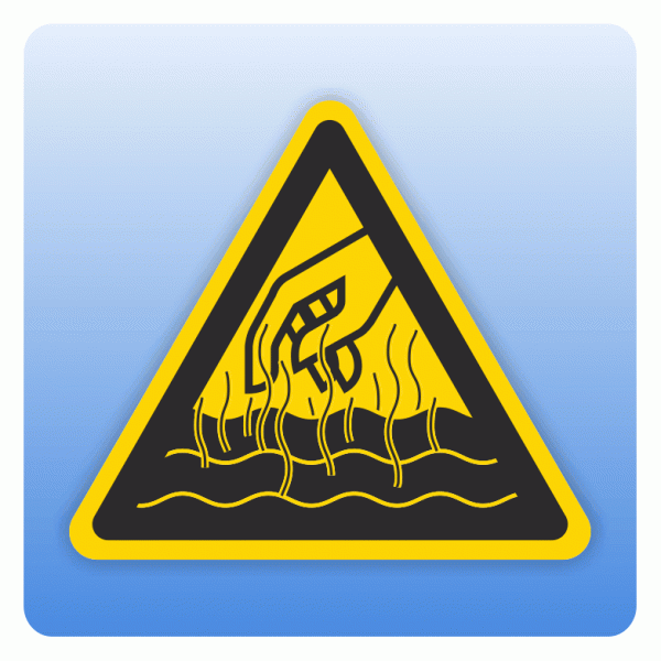 Warnzeichen Warnung vor heisser Flüssigkeit