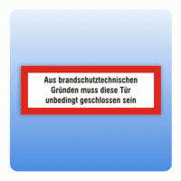 Aufkleber Feuerwehrzeichen Tür geschlossen halten nach DIN 4066