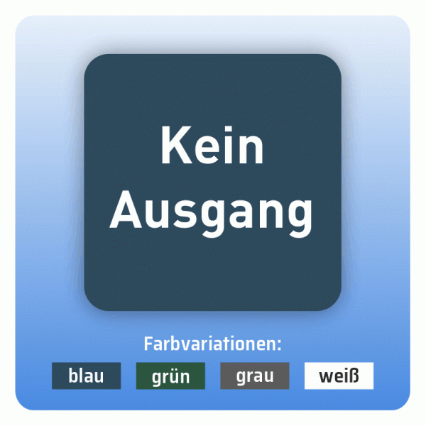 Aufkleber Bus und Bahn - Kein Ausgang