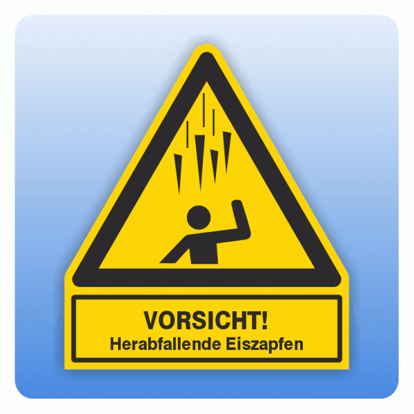 Kombi Warnsymbol Vorsicht Herabfallende Eiszapfen W039