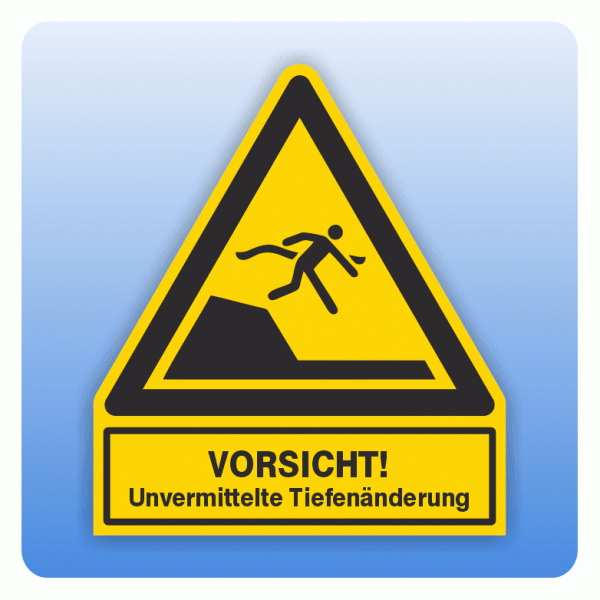 Kombi Warnsymbol Vorsicht Unvermittelte Tiefenänderung W050