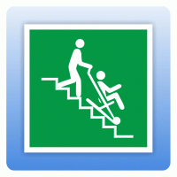 Rettungszeichen E060 Rettungsstuhl ISO 7010 Rettungszeichen E060 Rettungsstuhl ISO 7010