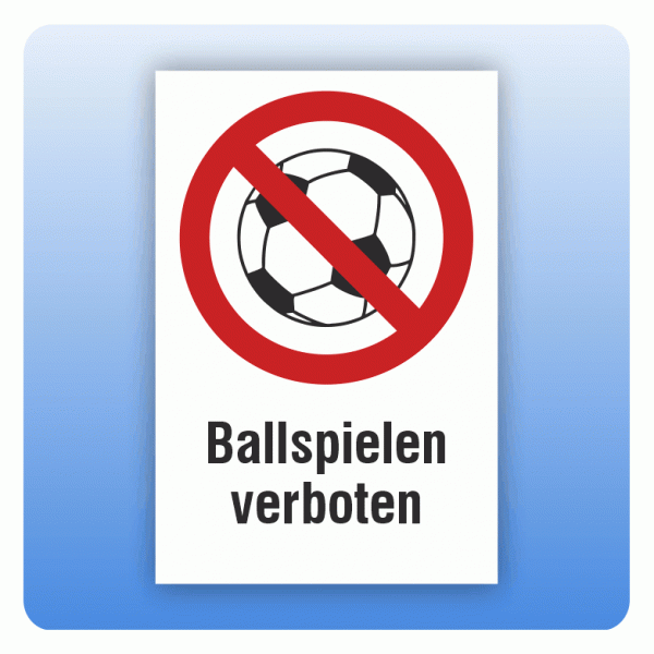 Kombi Verbotsschild Ballspielen verboten