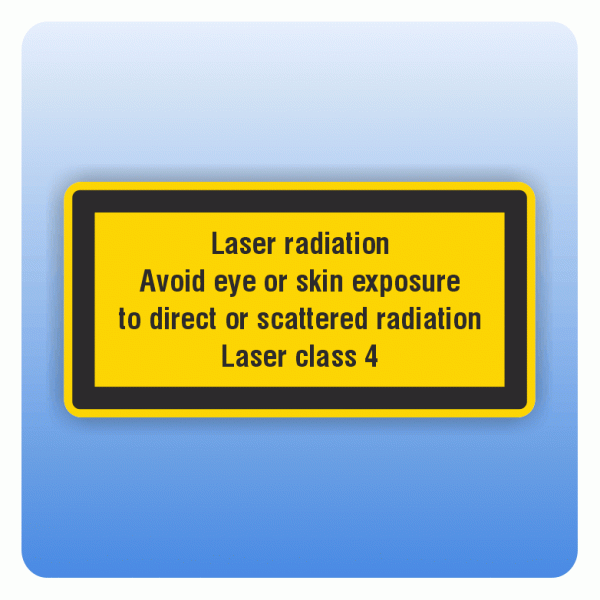 Laserkennzeichen Laser radiation (englisch)