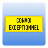 Hinweisschild Convoi Exceptionell, reflektierend