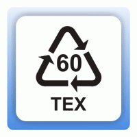 Recycling Code 60 TEX (Baumwolle) Aufkleber