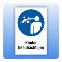 Kombi Gebotsschild Kinder beaufsichtigen M054