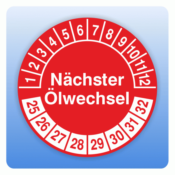 Prüfplakette Nächster Ölwechsel