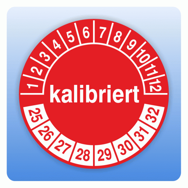 Prüfplakette Kalibriert