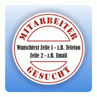 Aufkleber Mitarbeiter gesucht rund