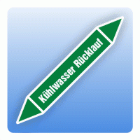 Rohrleitungskennzeichnung Kühlwasser Rücklauf nach DIN 2403 Rohrleitungskennzeichnung Kühlwasser Rücklauf nach DIN 2403