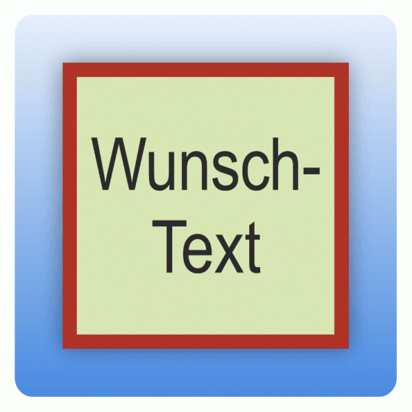 Feuerwehrzeichen mit Wunschtext