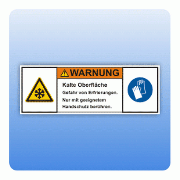 Sicherheitszeichen Kalte Oberfläche (ISO 3864-2) Aufkleber