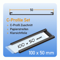 Magnetisches Lagerschild, C-Profile Set (100 x 50 mm)