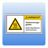 Sicherheitszeichen Verbrennungsgefahr (ISO 3864-2) Aufkleber Sicherheitszeichen Verbrennungsgefahr (ISO 3864-2) Aufkleber