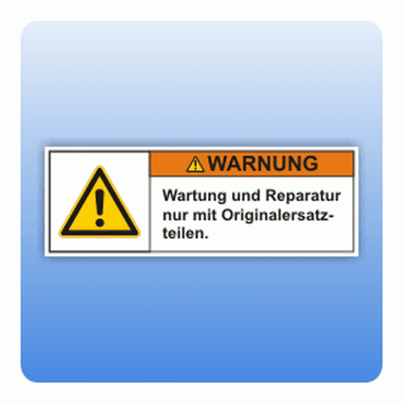 Sicherheitszeichen Originalersatzteile (ISO 3864-2) Aufkleber