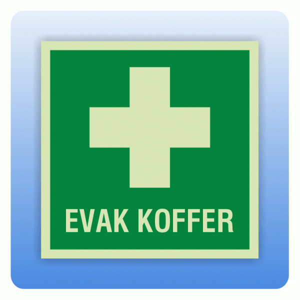 Rettungszeichen Evak Koffer