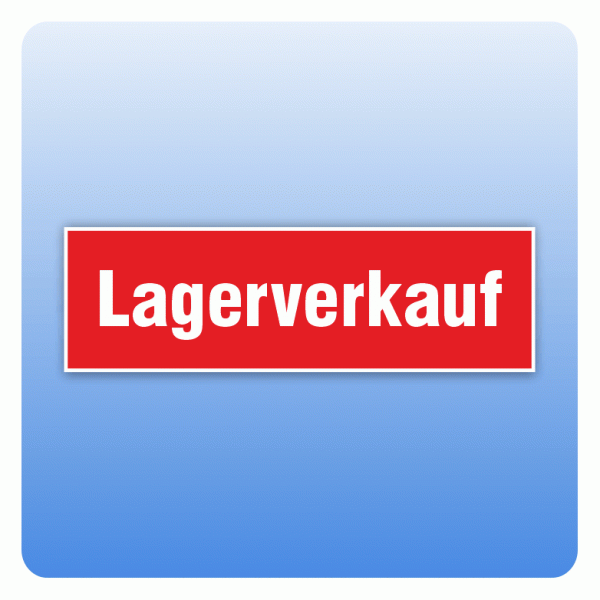 Rabattaufkleber Lagerverkauf für Schaufenster