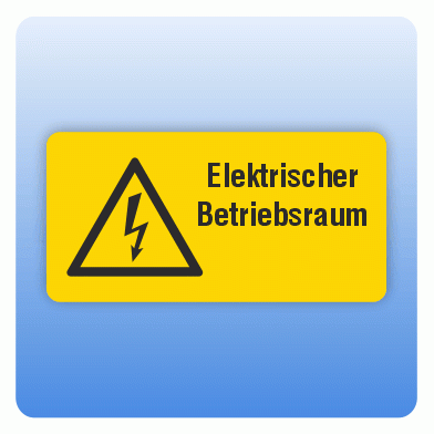 Aufkleber Elektrischer Betriebsraum