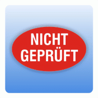 Qualitätssicherung Aufkleber "NICHT GEPRÜFT" oval in rot