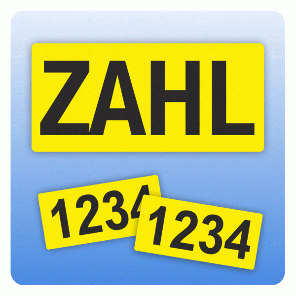 Aufkleber Ordnungsnummer / Konzessionsnummer Taxi