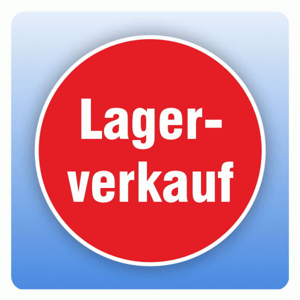 Rabattaufkleber Lagerverkauf für Schaufenster