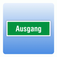 Schild ‚Notausgang Links‘ Aus Alu/Dibond – 300x200 Mm, Wetterfest, Für Innen & Außen