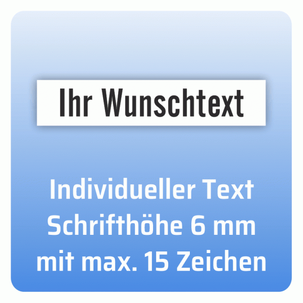 Individuelle Aufkleber mit Wunschtext