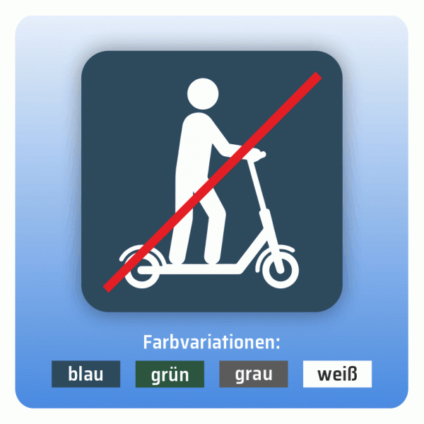 Aufkleber Bus und Bahn - Roller verboten