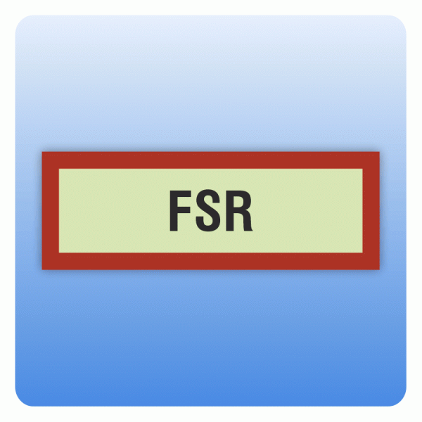Feuerwehrzeichen FSR (Feuerwehrschlüsselrohr) nach DIN 4066