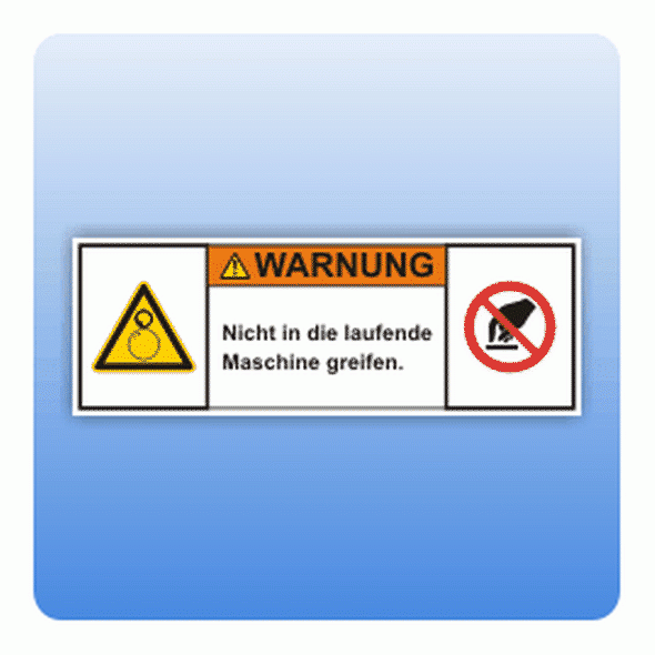 Sicherheitszeichen Nicht reingreifen (ISO 3864-2) Aufkleber