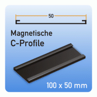 Magnetisches Lagerschild, C-Profile (100 x 50 mm)