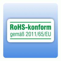 RoHS Aufkleber konform 2011/65/EU rechteckig