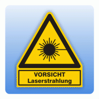 Kombi Warnsymbol VORSICHT Laserstrahlung W004