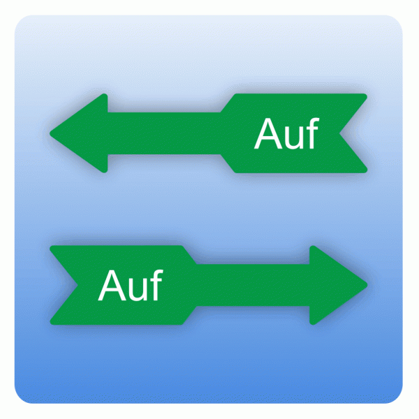 Drehrichtungspfeile Auf
