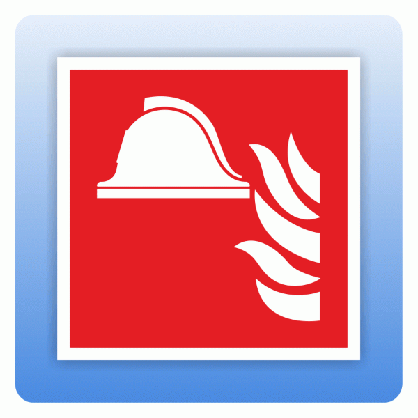 Internationales Brandschutzzeichen F004 Mittel und Geräte zur Brandbekämpfung ISO 7010