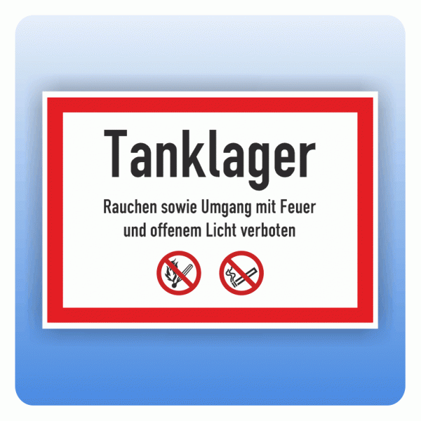 Aufkleber Tanklager