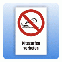 Kombi Verbotsschild Kitesurfen verboten P065