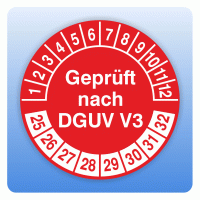 Prüfplakette Geprüft nach DGUV V3