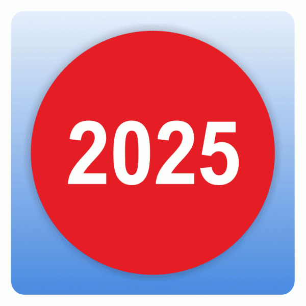 Inventur-Aufkleber Jahreszahl 2025