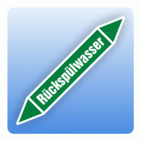 Rohrleitungskennzeichnung Rückspülwasser nach DIN 2403 Rohrleitungskennzeichnung Rückspülwasser nach DIN 2403