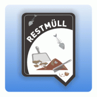 Aufkleber für Mülltonnen und Container Restmüll Aufkleber für Mülltonnen und Container Restmüll