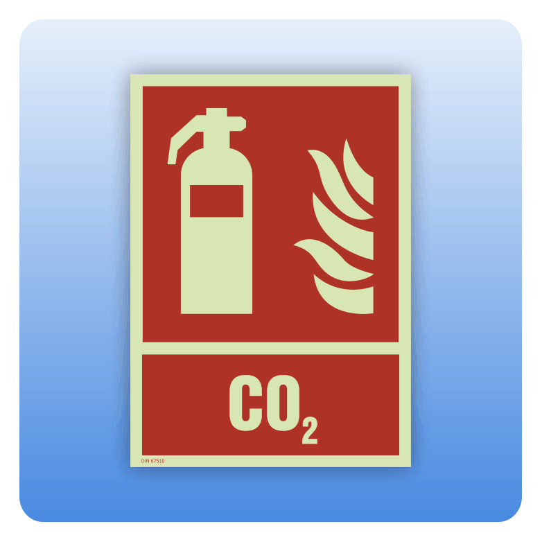 Brandschutzzeichen Feuerlöscher CO2
