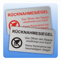 Rücknahmesiegel