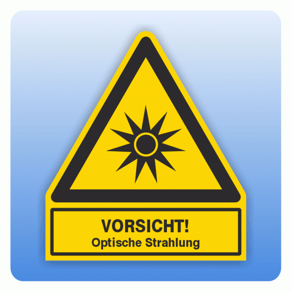 Kombi Warnsymbol Vorsicht Optische Strahlung W027