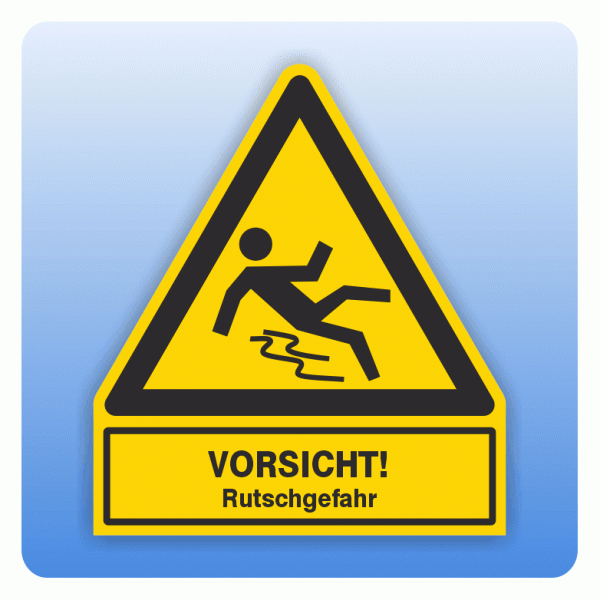 Kombi Warnsymbol Vorsicht Rutschgefahr