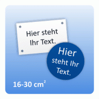 Gravurschilder (16-30 cm²)