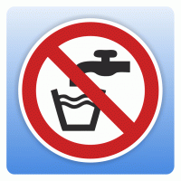 Verbotsschild P005 Kein Trinkwasser Verbotsschild P005 Kein Trinkwasser